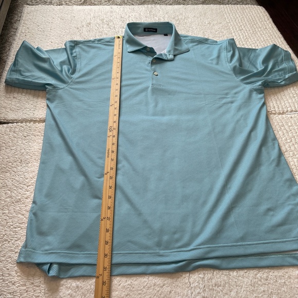 Turtleson Polo Shirt Men's XL Blue Dots Golf Stretch Preppy Activewear Casual - Picture 8 of 9